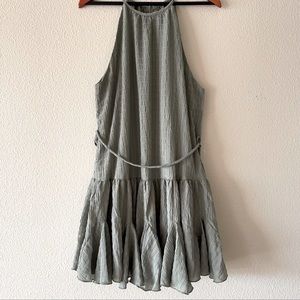 🆕 Olive Green Halter Top Dress Large